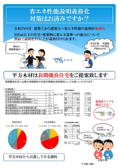 省エネ説明　長期チラシのサムネイル